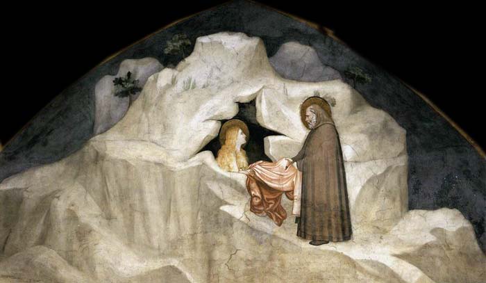 The Hermit Zosimus Giving a Cloak to Magdalene
